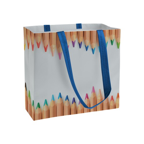 BOLSA ASA LARGA CON ESTAMPADOS DE MOTIVOS de TNT LAMINADO TERMOSELLADO (100