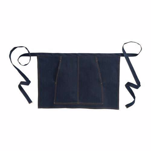 DELANTAL DE CINTURA CORTO  de ALGODÓN DENIM (200gr) 60X40cm.
