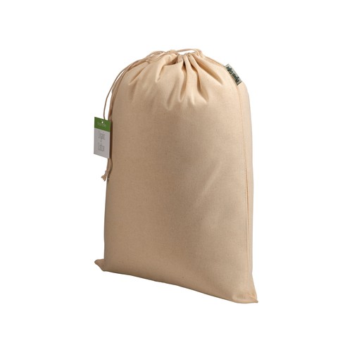 BOLSA CON CUERDAS de ALGODÓN ORGÁNICO (140gr) 30X45cm.