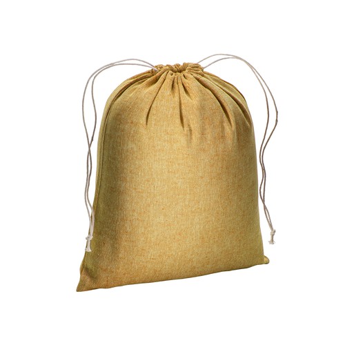 BOLSA CON CUERDAS de ALGODÓN RECICLADO (150gr) 25X30cm.