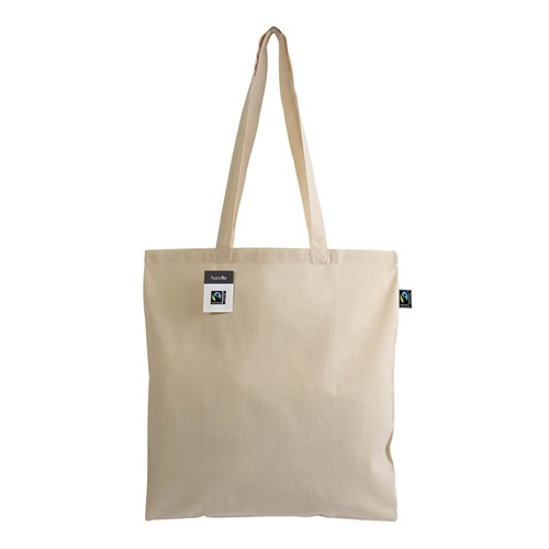 BOLSA ASA LARGA de FAIRTRADE ALGODÓN (140gr) 38X42cm.
