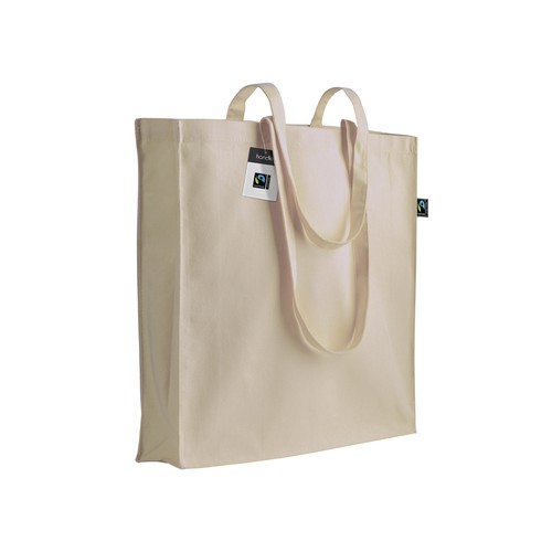 BOLSA ASA LARGA de FAIRTRADE ALGODÓN (140gr) 38X42X8cm.