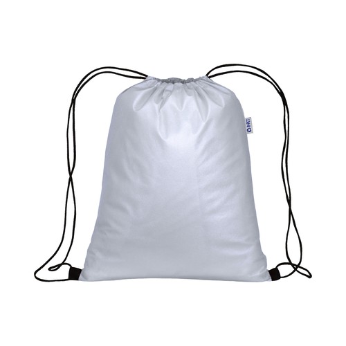MOCHILA DE CUERDAS NEGRAS de R-PET (gr) 34X42cm.