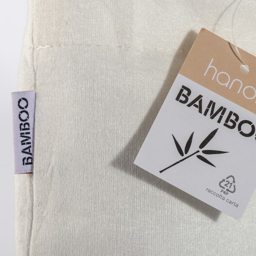 BOLSA ASA LARGA de FIBRA DE BAMBÚ (135gr) 38X42cm.