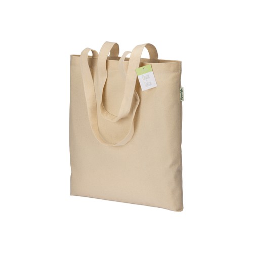 BOLSA ASA LARGA de ALGODÓN ORGÁNICO (190gr) 38X42cm.