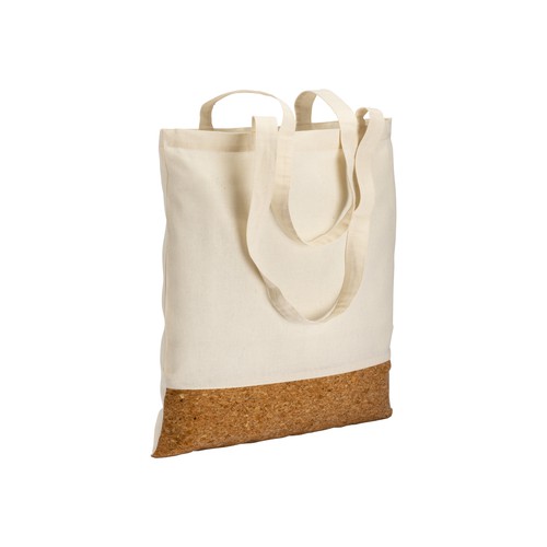 BOLSA ASA LARGA de ALGODÓN Y CORCHO (135gr) 38X42cm.