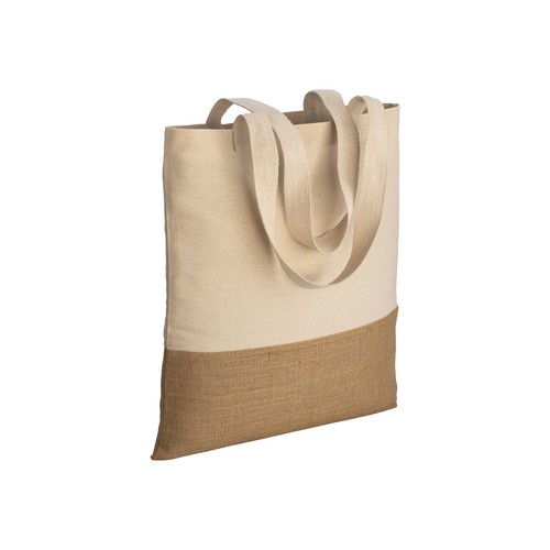 BOLSA ASA LARGA de YUTE/ALGODÓN (230gr) 38X42cm.