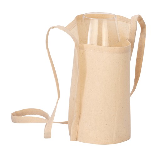 BOLSA PARA VASO DE VINO de ALGODÓN ORGÁNICO (150gr) 18X22X10cm.