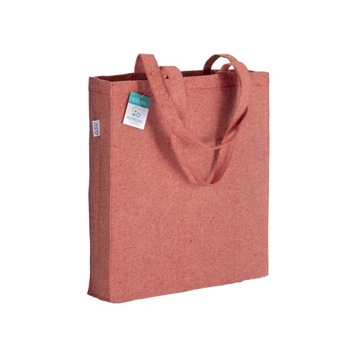 BOLSA ASAS LARGAS Y FUELLE de ALGODÓN RECICLADO Y POLIÉSTER RECICLADO (280g