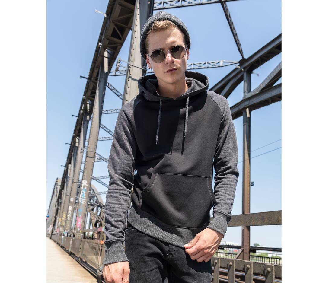 Sudadera con capucha y mangas raglán -  BY077
