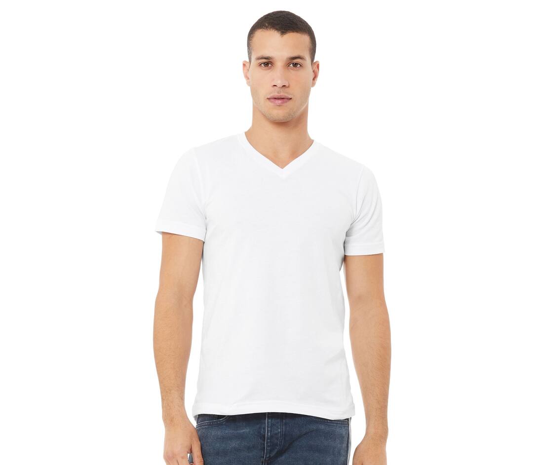 Camiseta cuello V unisex de punto simple - B3005 (136.06)