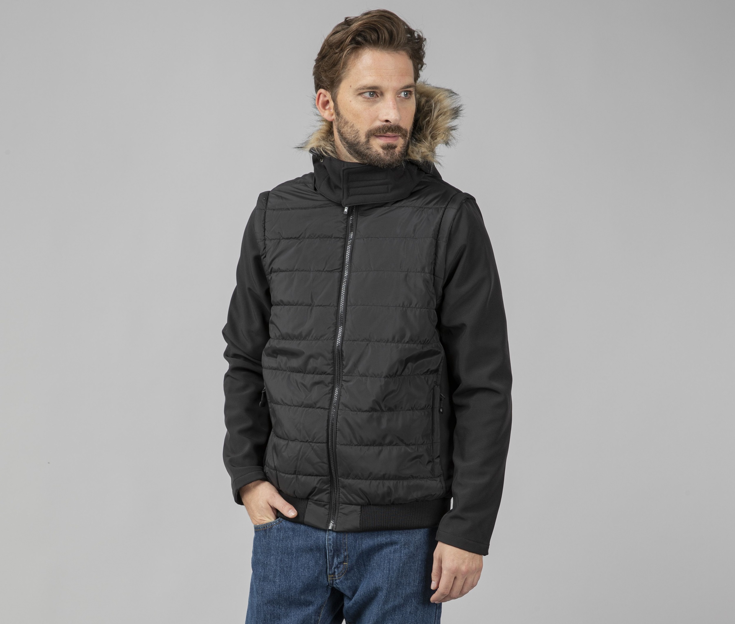Chaqueta con mangas desmontables "LIBERTAD " - PK335