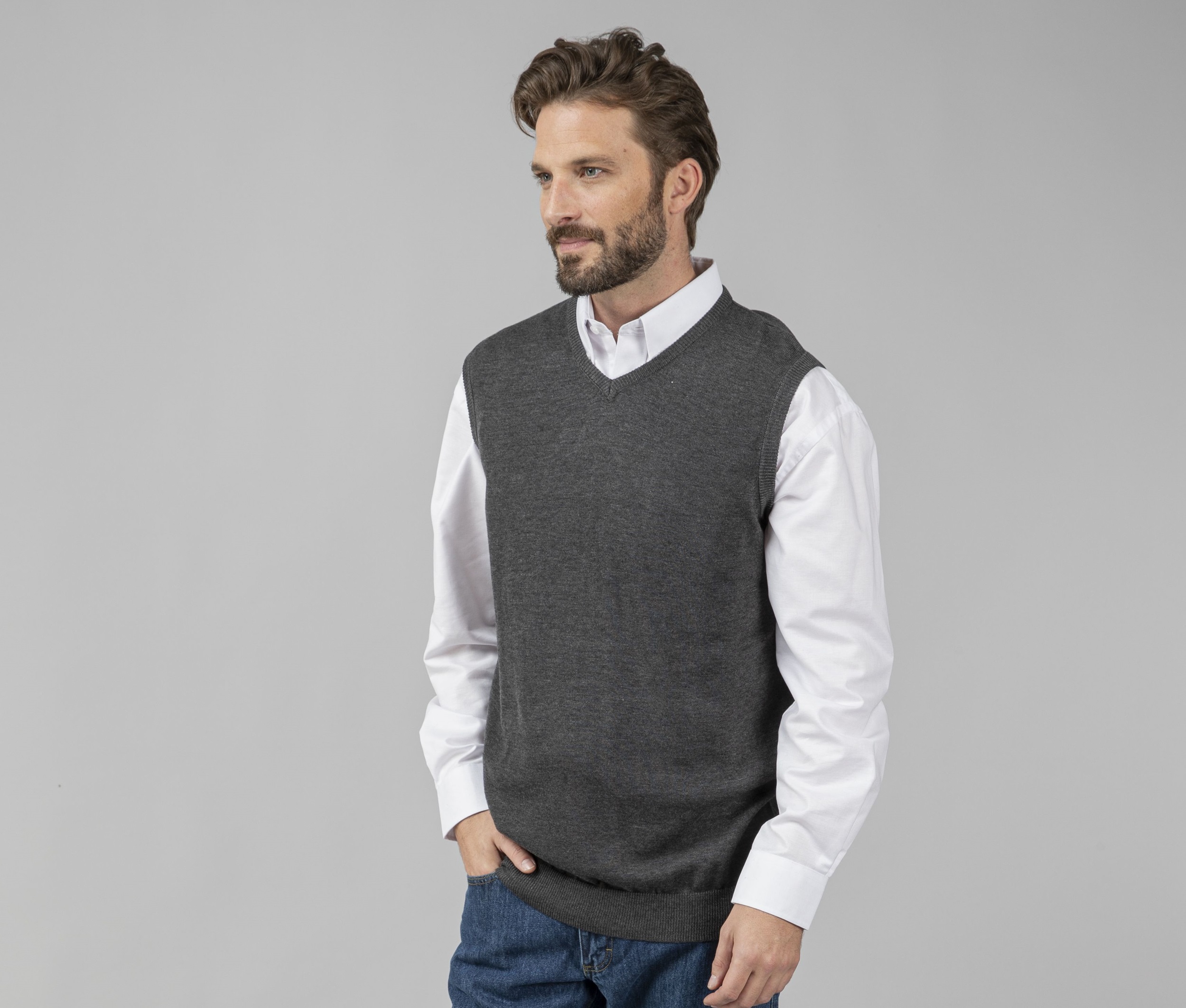 Jersey con cuello V sin mangas - PK452