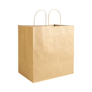 Bolsa de papel reciclado de 100 gr/m2 con fuelle