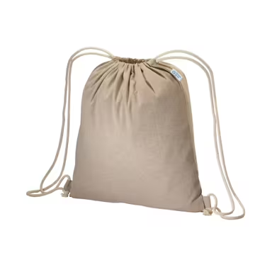 Mochila de algodón reciclado con efecto melange, 180 g/m², con cierre