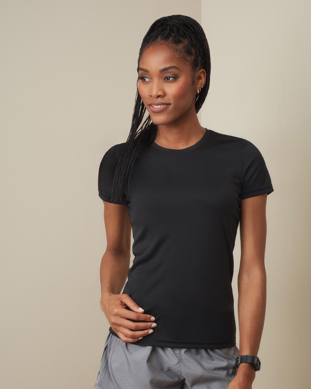 Active Sports-T Camiseta con cuello redondo para mujeres (076.05)