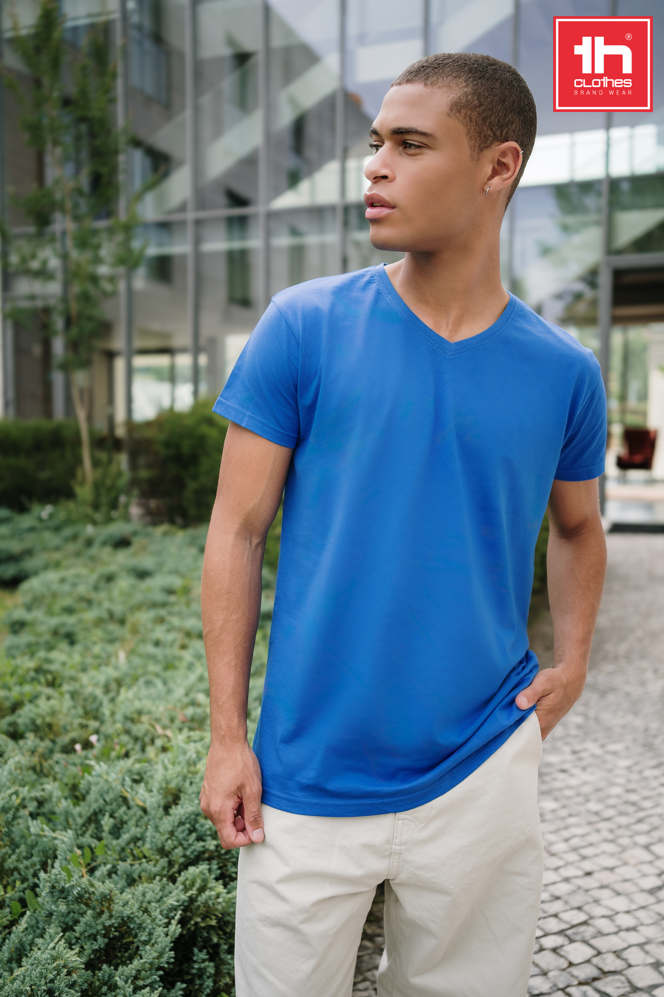 EPOCH - Camiseta cuello en  v  para hombre