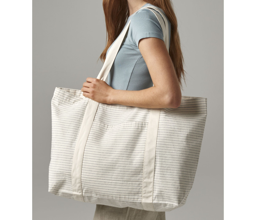 Bolsa de rayas de algodón orgánico - W255 (934.28)