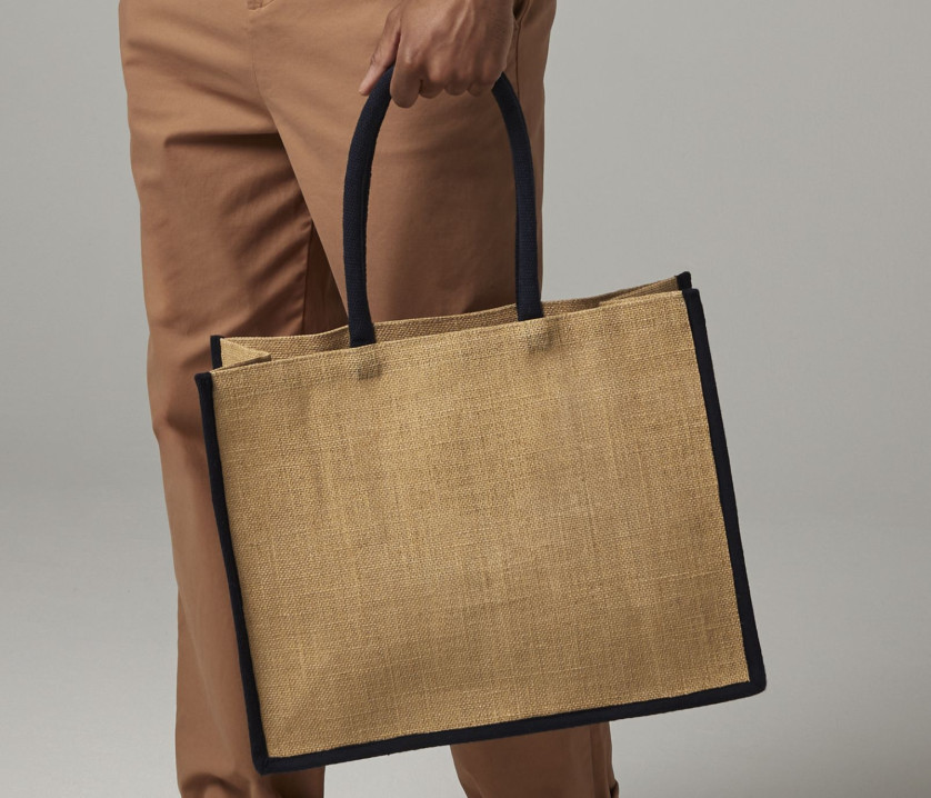 Bolsa Shopper Classic de yute natural almidonado - W470 (937.28)