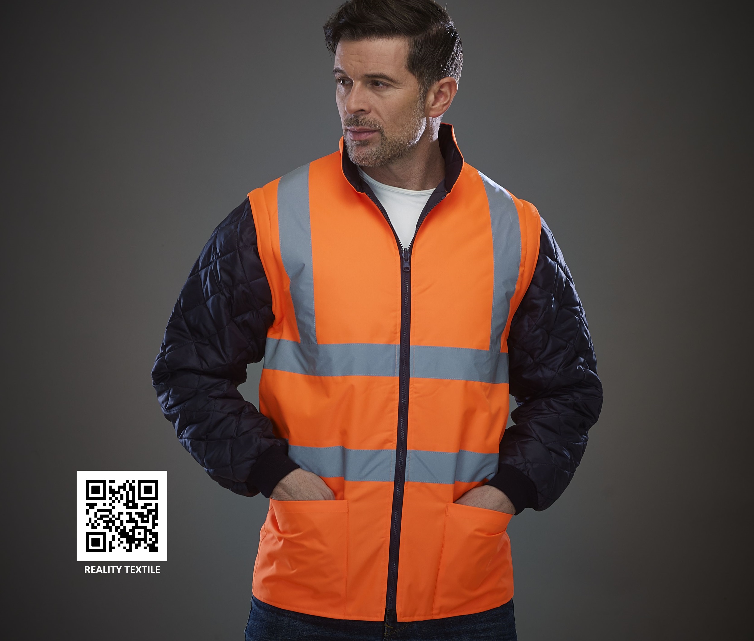 Chaqueta acolchada con mangas extraíbles Fluo HV008SL - ( 459.77)