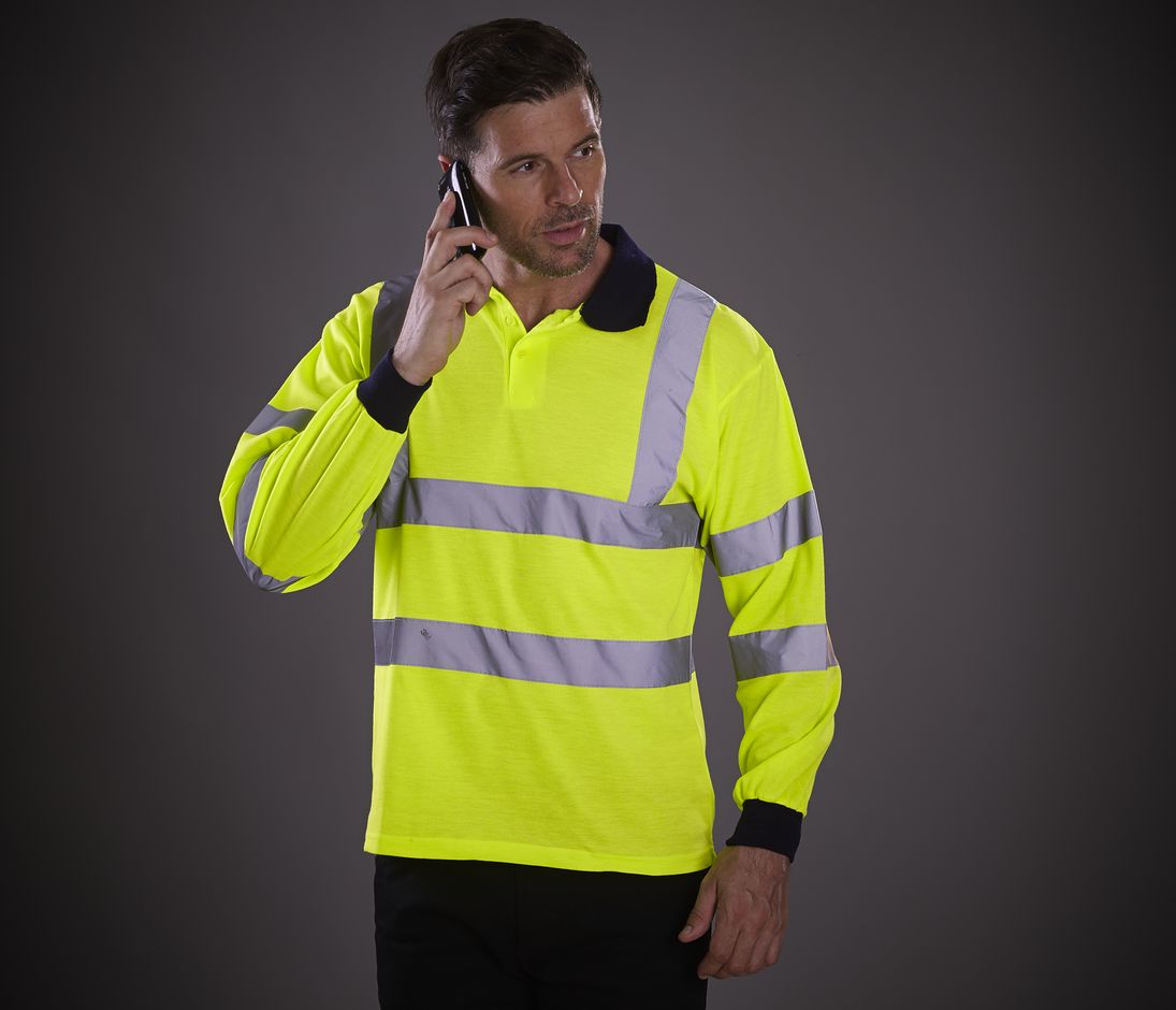 Polo de manga larga de alta visibilidad - HVJ310