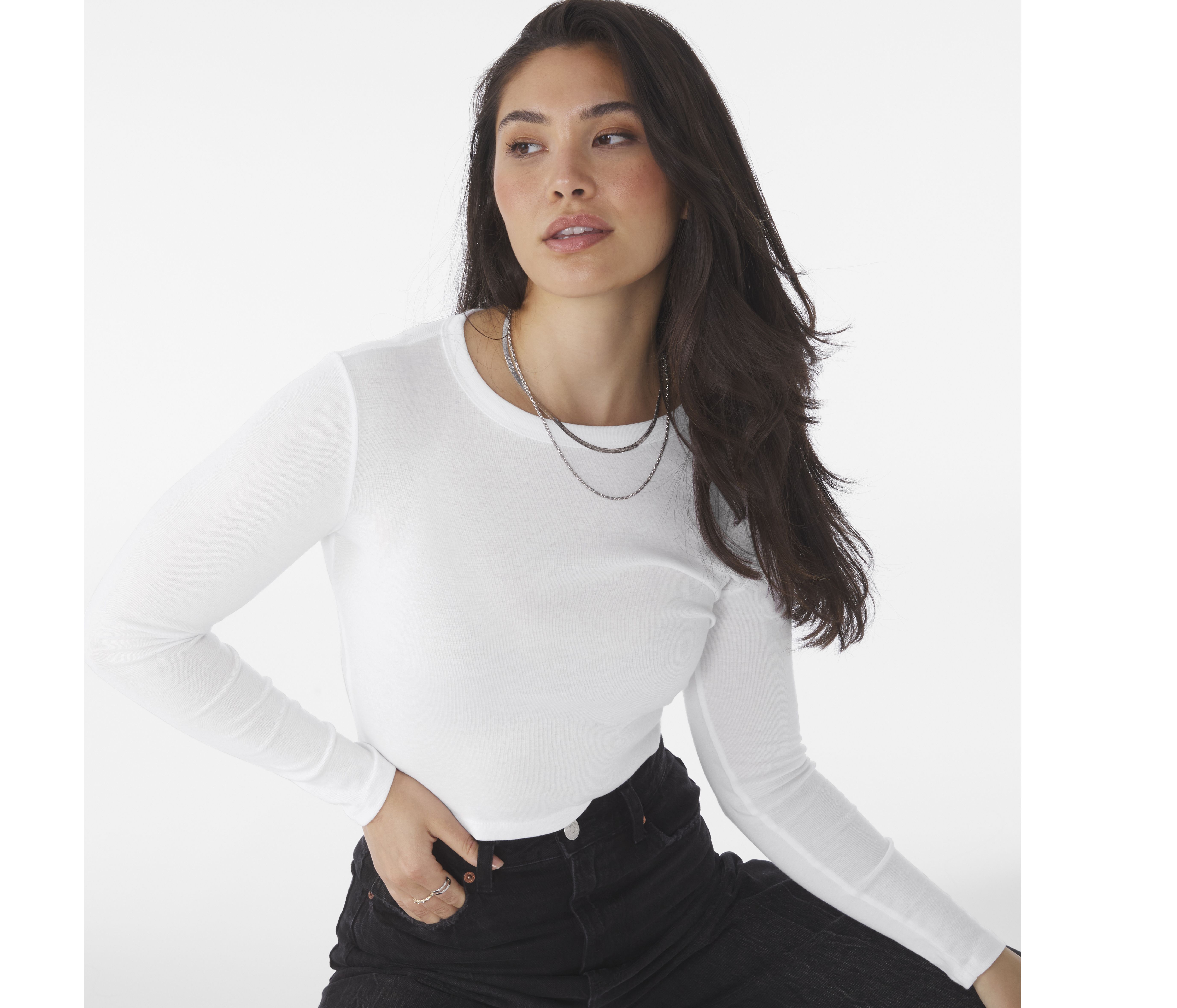 Camiseta corta de manga larga para mujer - B1501