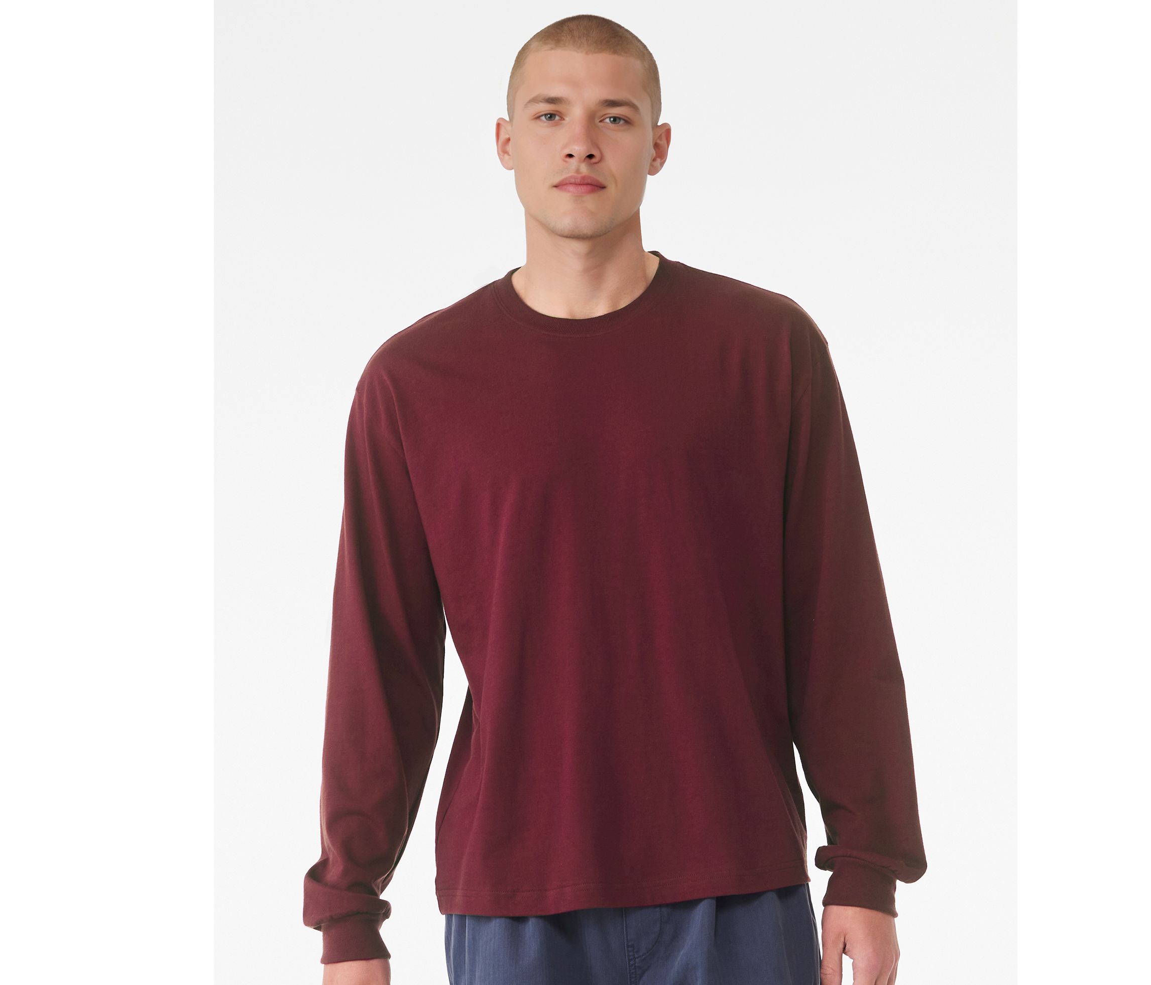 Camiseta Heavy de Manga Larga Boxy Fit  -B3511 ( 039.06)