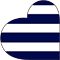 White/Navy Stripe