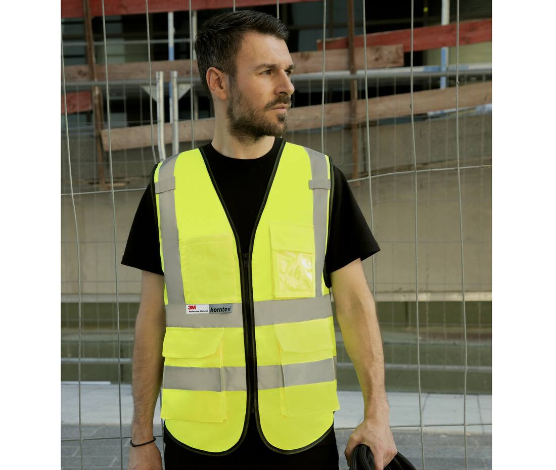Chaleco de seguridad con cremallera "Munich" - KXPMF (KX228)