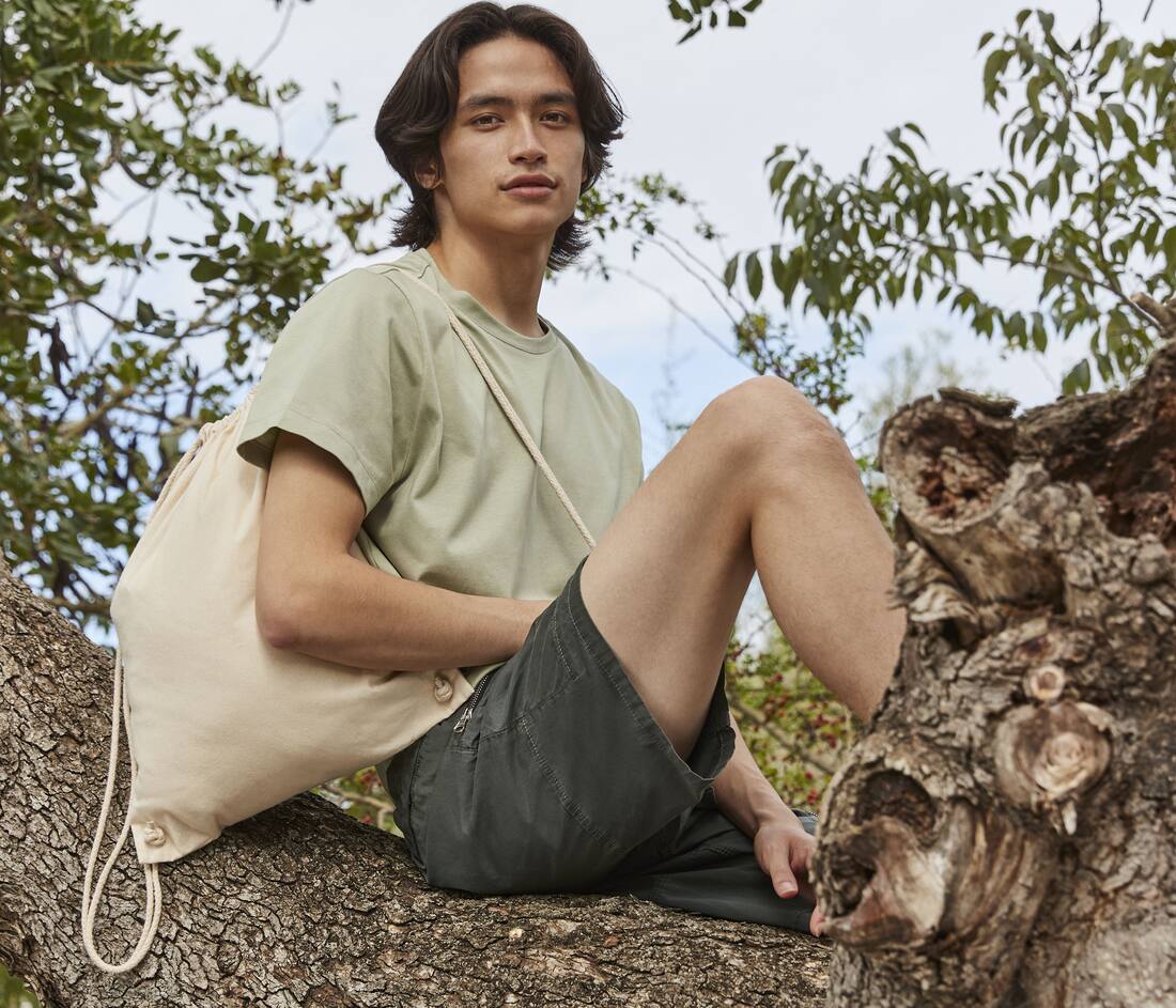 Bolsa de cuerdas algodón reciclada - W910 (914.28)