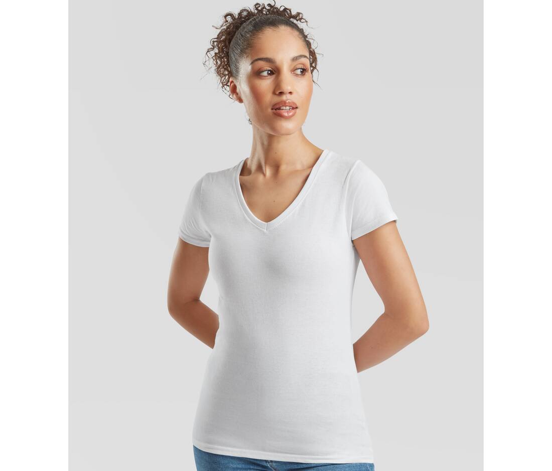 Ladies` Valueweight V-Neck T - 61-398-0(129.01)
