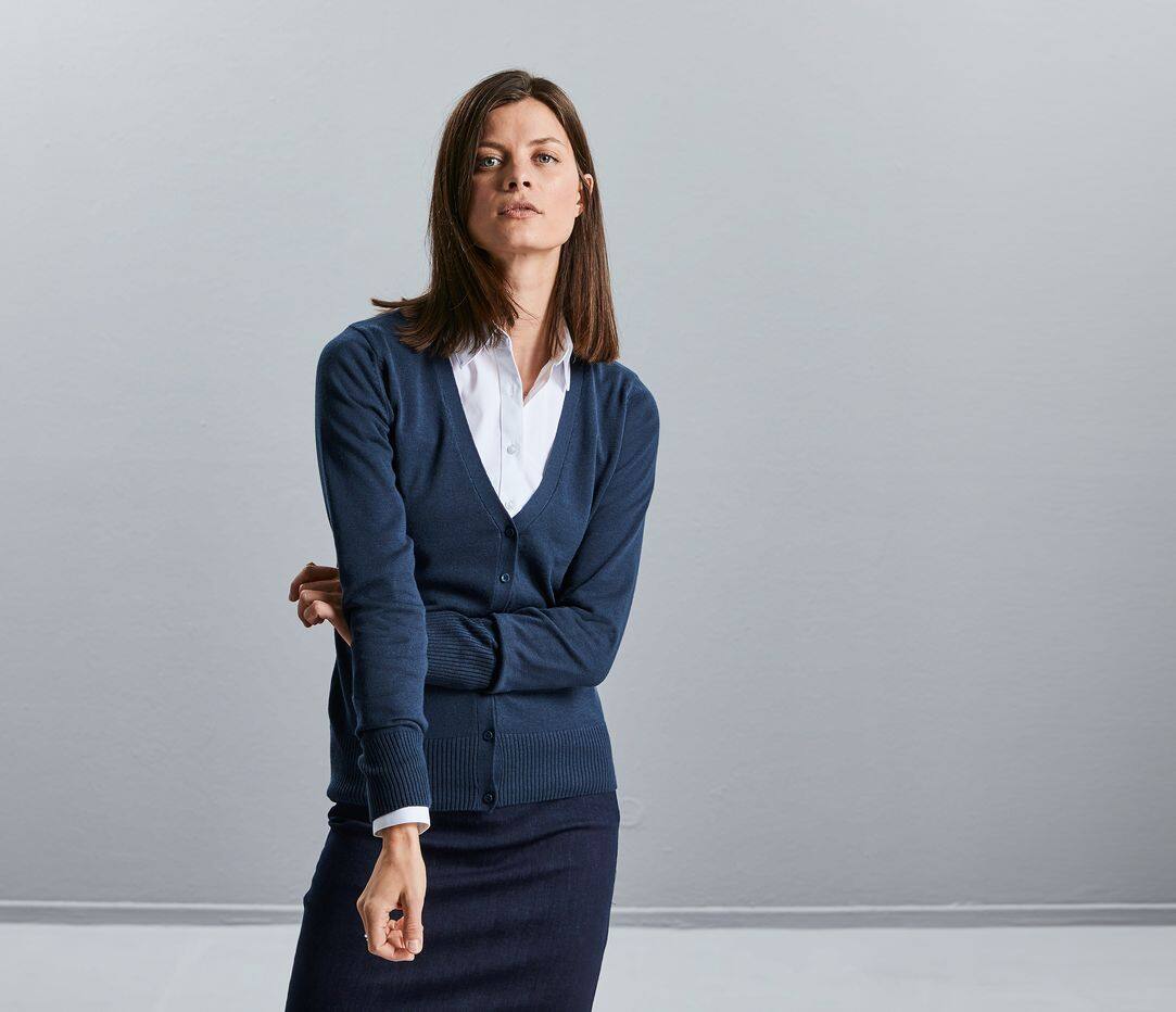 Ladies` V-Neck Knitted Cardigan - R-715F-0(774.00)