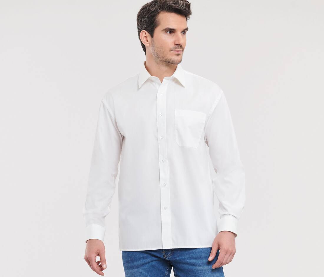 Cotton Poplin Shirt LS - R-936M-0(736.00)