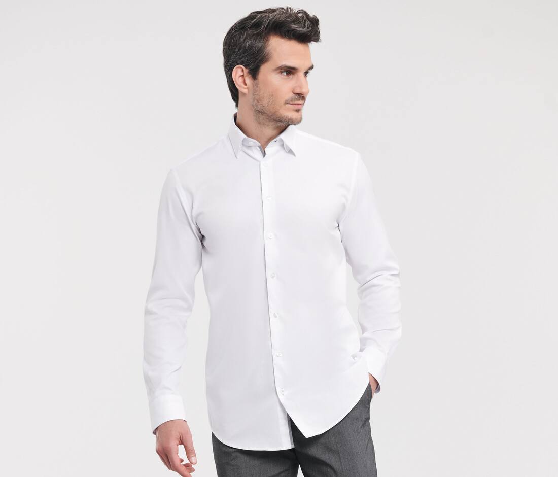 Tailored Contrast Herringbone Shirt LS - R-964M-0(022.00)