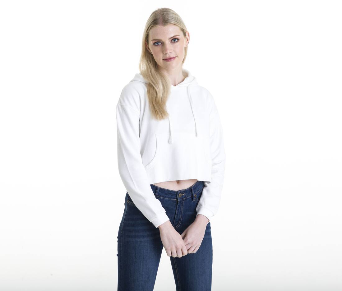 Sudadera corta mujer con capucha - JH016