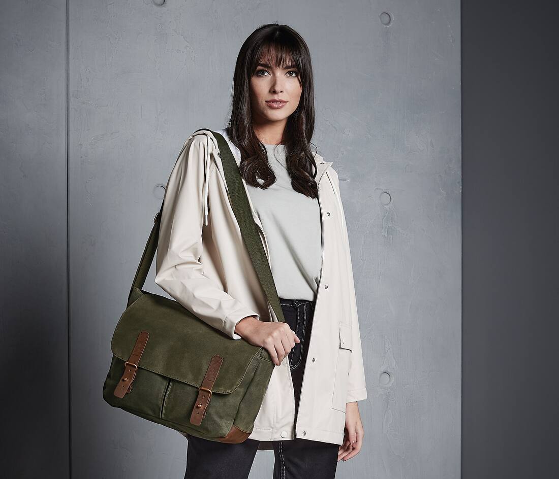 Mochila messenger Heritage de lona encerada - QD653 (080.30)