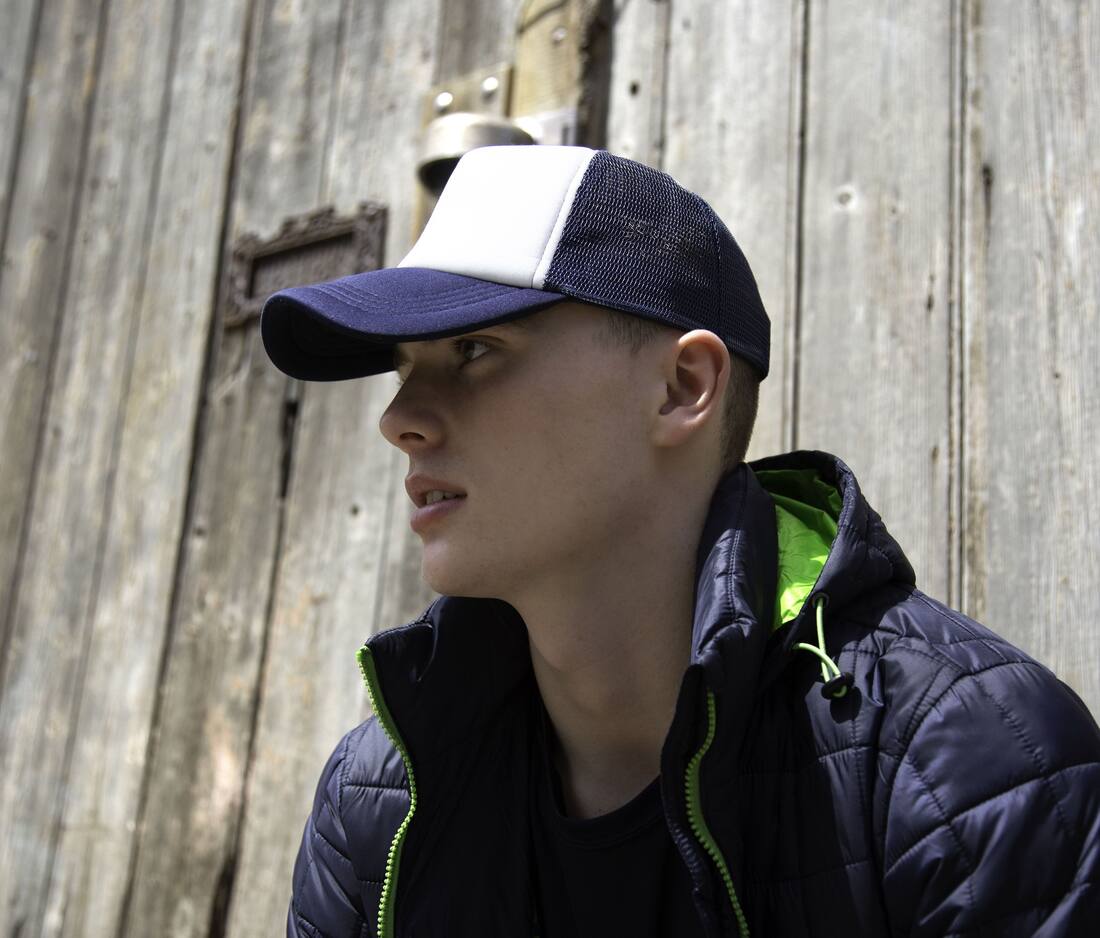 Gorra acolchada con ½ malla -RC089X -