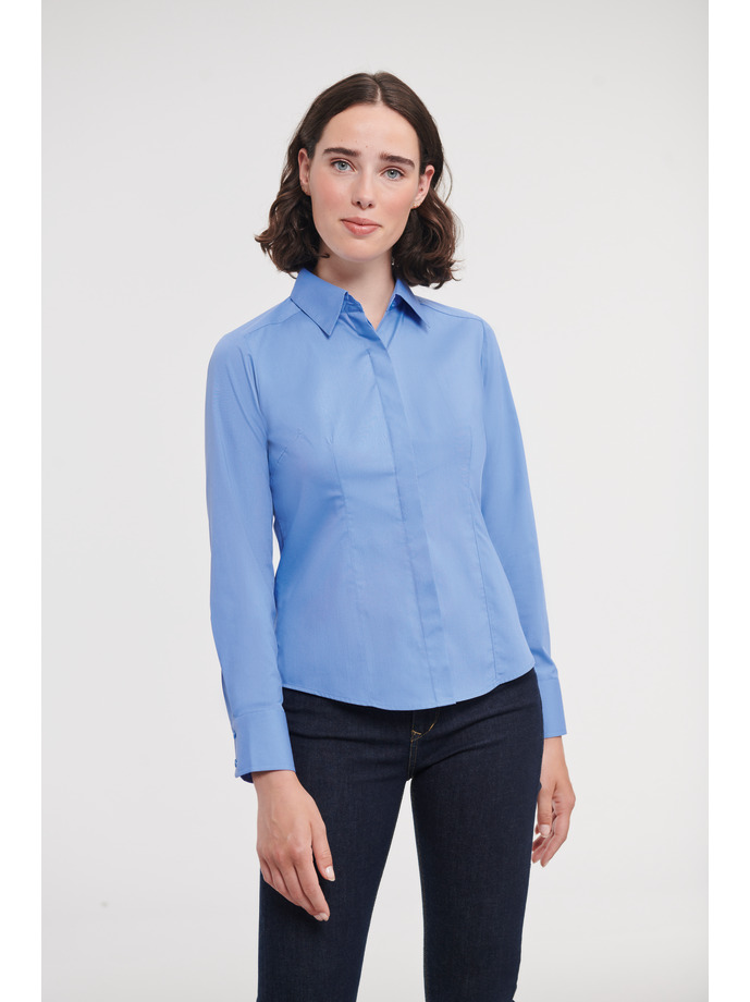Ladies` LS Fitted Poplin Shirt - R-924F-0(712.00)