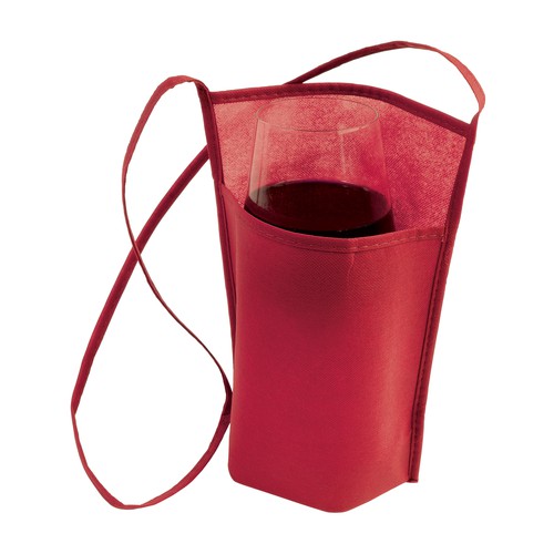 BOLSA PARA VASO DE VINO de TNT (80gr) 18X22X10cm.