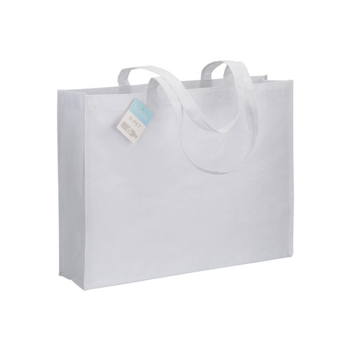 BOLSA ASA LARGA de R-PET TNT LAMINADO (120gr) 45X35X12cm.