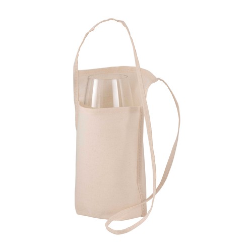 BOLSA PARA VASO DE VINO de ALGODÓN (gr) 18X22X10cm.
