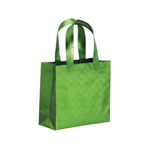 BOLSA ASA CORTA de TNT LAMINADO TERMOSELLADO (100gr) 24,5X23X10cm.