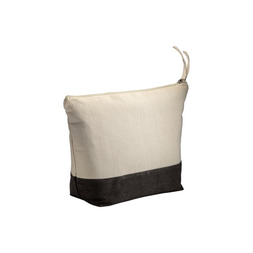 NECESER CON CIERRE DE CREMALLERA Y FUELLE EN LA BASE de ALGODÓN RECICLADO (