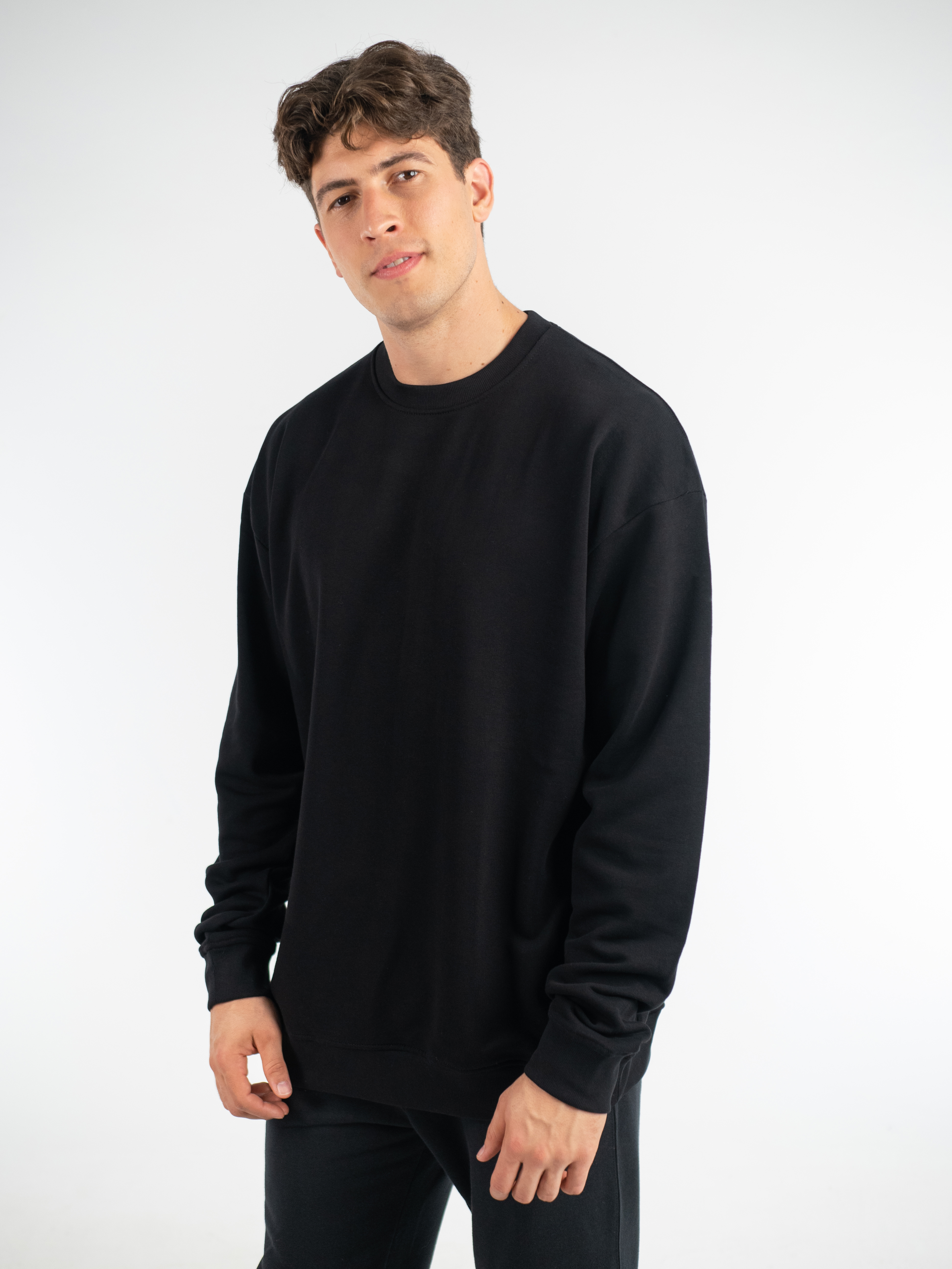 TIMANFAYA - Sudadera con efecto carbono, tacto melocoton 320gr