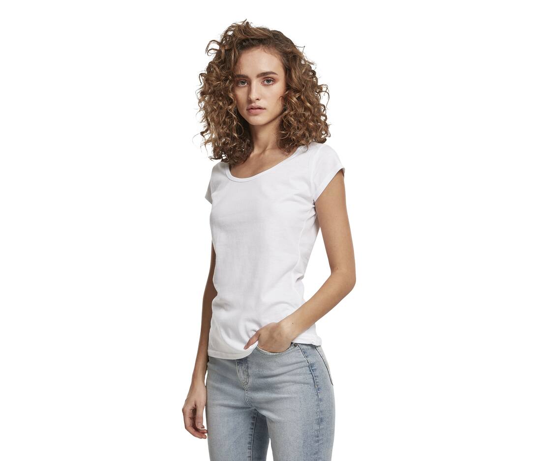 Camiseta de mujer con escote en V en la espalda - BY035