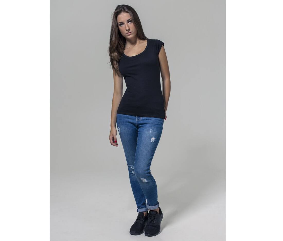 Camiseta de mujer con escote en V en la espalda - BY035
