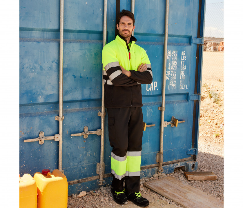 Chaqueta de forro polar bicolor de alta visibilidad - VL183