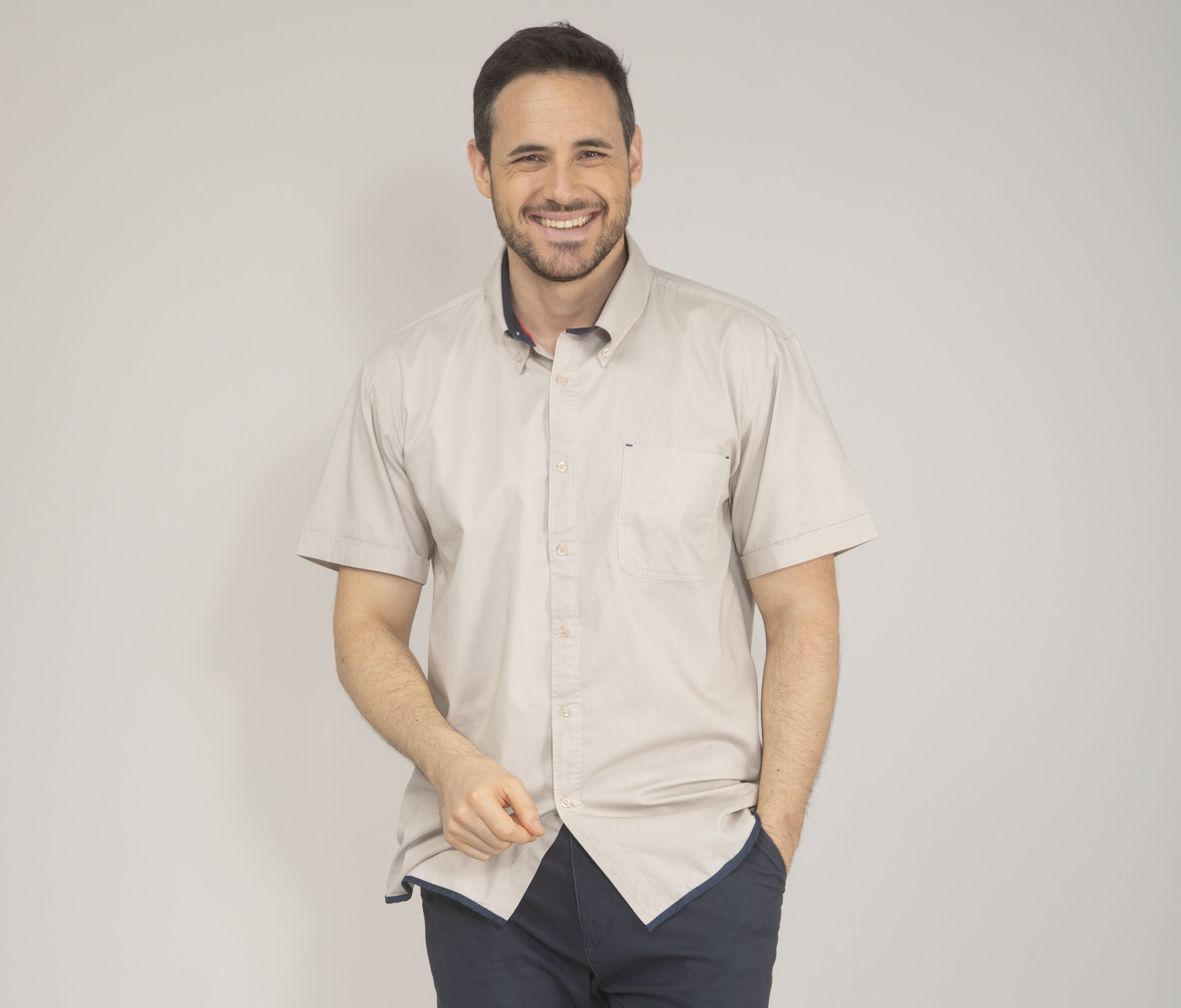 Camisa de algodón con mangas cortas " BRANDY " - PK600