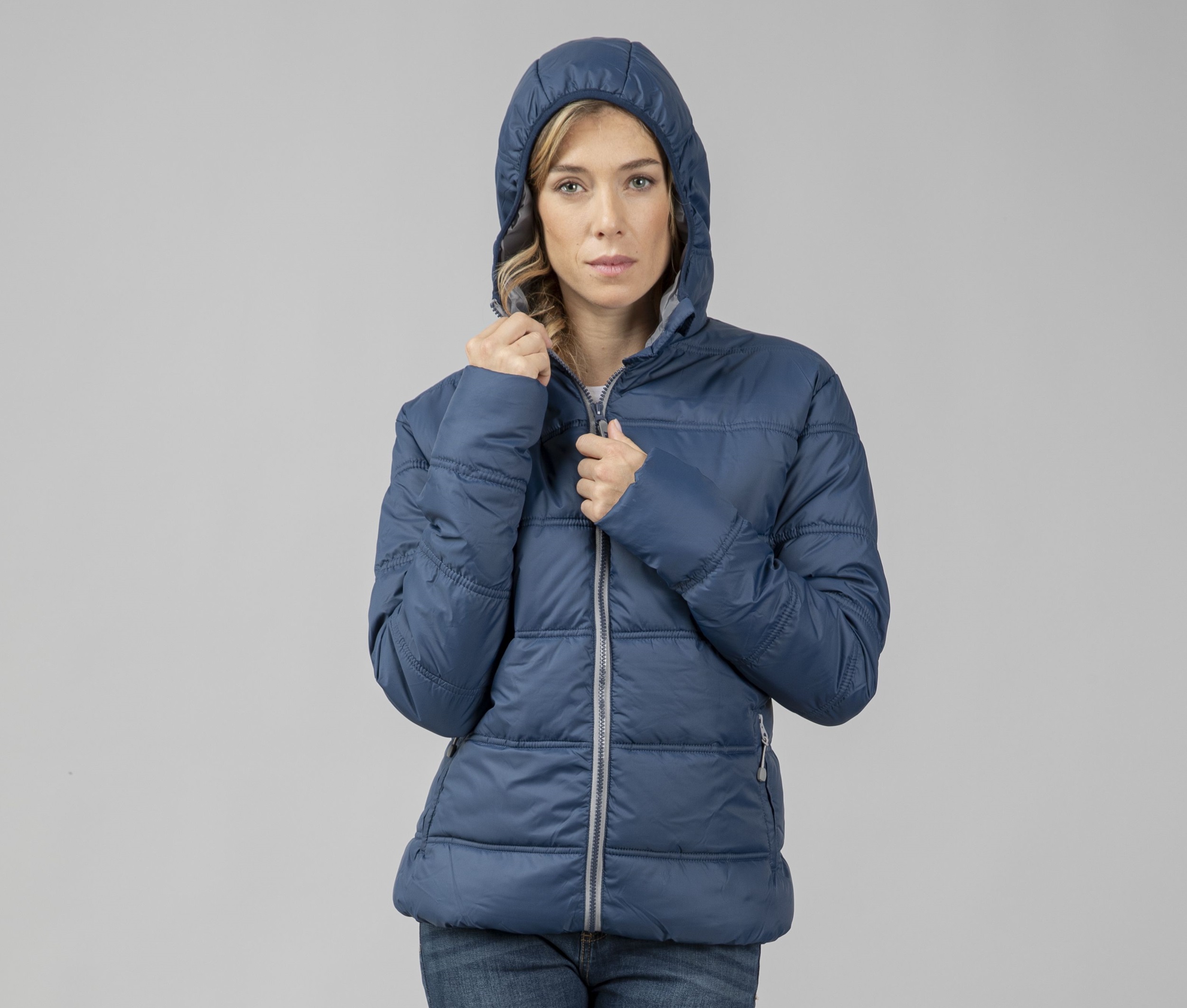 Chaqueta de plumón con capucha para mujer " MISTRAL " - PK759