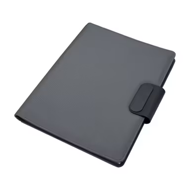 Organizador R-PET A4 con bloque y cierre magnético que se ilumina